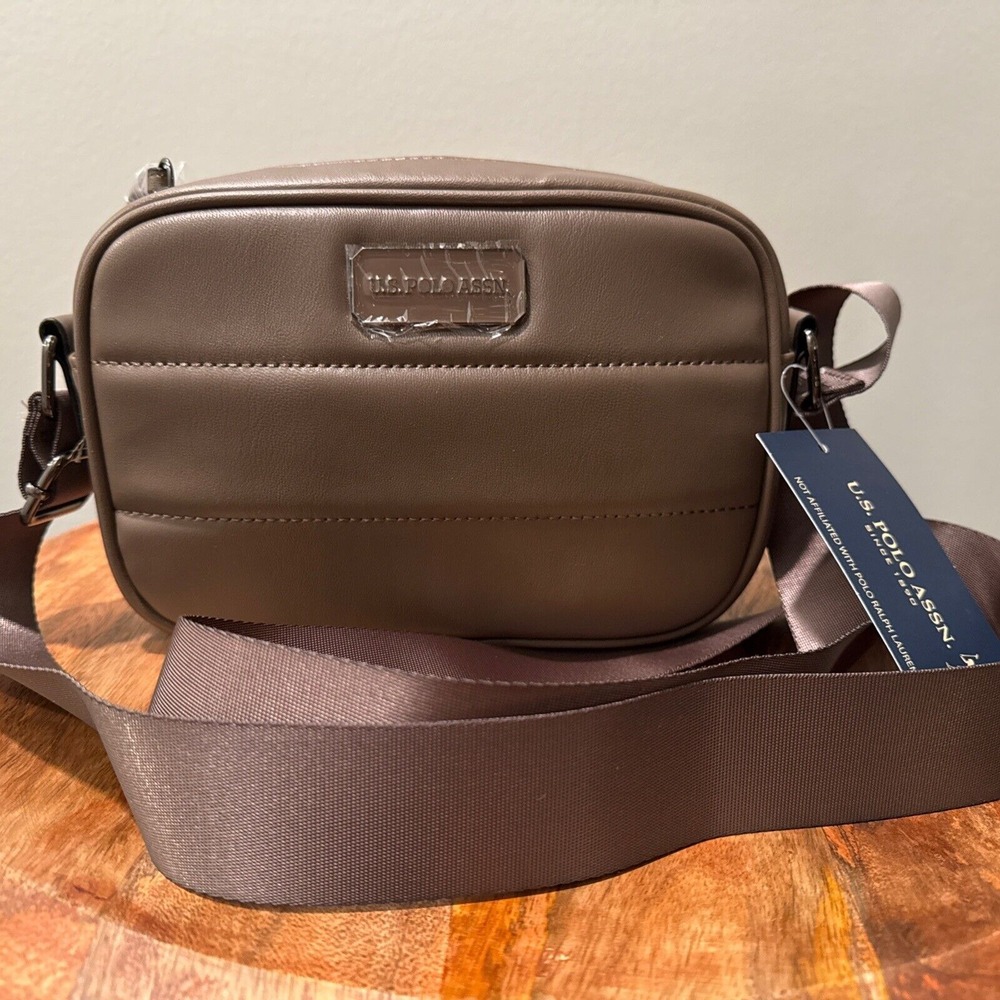 U.S. Polo Assn. Women's Crossbody Bag Taupe Color New